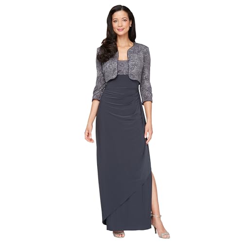 Image of Alex Evenings Women's Empire Waist Bolero Jacket Dress (Petite and Regular Sizes) - Close Out