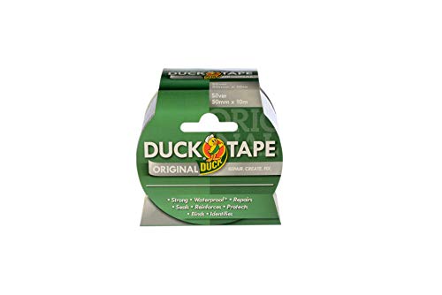 Duck Tape Original Silver 50mm x 10m The Original High Strength Waterproof Gaffer and Duct Adhesive Cloth Repair Tape
