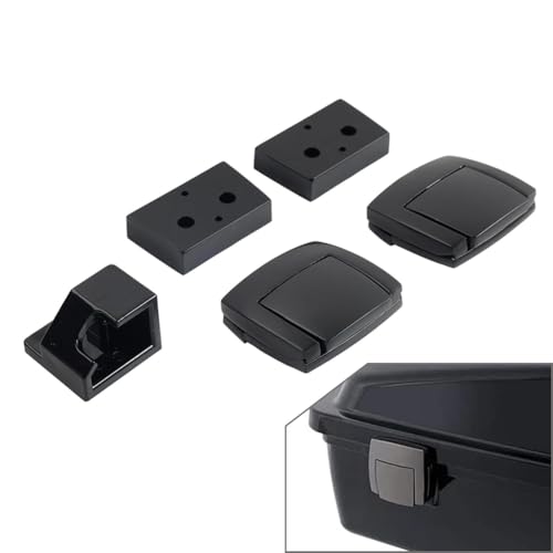 Three T Alforja con Pestillos traseros para maletero, Aluminio y ABS negro para modelos Harley Touring 1993-2013 miniatura 3