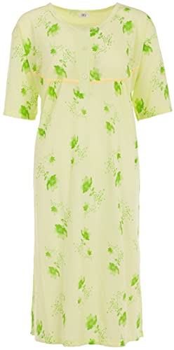 Chemise de nuit Lucky à manches courtes, imprimé hibiscus, grandes tailles 3XL-6XL - Vert - XXXXX-Large Cover