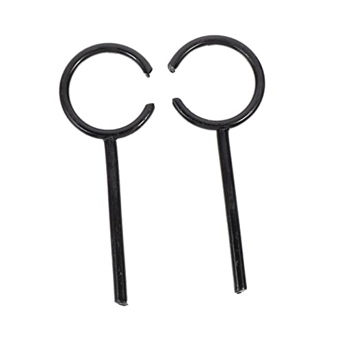 FUNOMOCYA 2pcs Chemical Experiment Equipment Retort Clamp Stand Beakers Support Ring Labs Retort Stand Science Lab Stand with Clamp Open Ring Lab Support Ring Open Extension Ring Iron Black