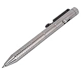 【EXCELENTE MANO DE TRABAJO】 Este bolígrafo distintivo está hecho de aleación de titanio de alta calidad, procesamiento CNC de alta precisión, fuerte y duradero, no es fácil de dañar, asegurando una escritura normal.
