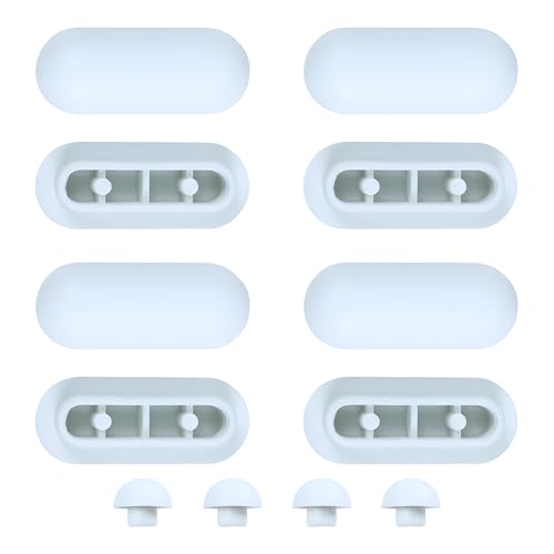 Lpolkvemelh 12 Piezas Tope de Asiento de Inodoro, 4 Topes para Tapa y 8 Topes de Asiento Kit Universal de Parachoques Amortiguador De Reemplazo De Inodoro Reduce el Ruido para Hogar Oficina Hotel