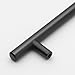 GlideRite Hardware 5001-96-MB-25 - Matte Black Solid Handle Bar Pulls - 3-3/4