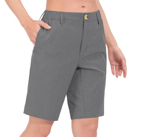 Image of Little Donkey Andy Women's Bermuda Quick Dry Lightweight Stretch Shorts Golf Hiking Travel