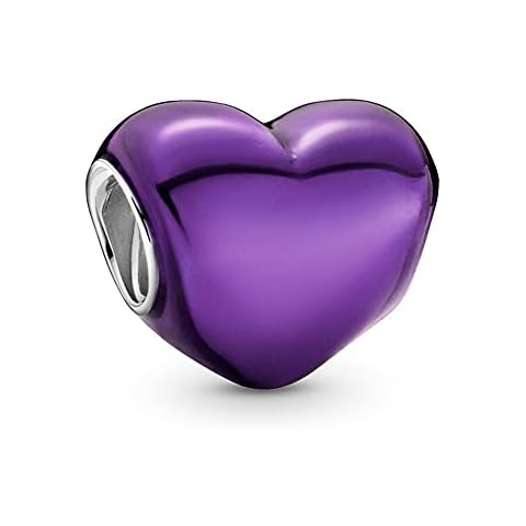 Annmors Purple Heart Charms -925 Sterling Silver Dangle Pendant Bead, Girl Jewelry Beads DIY Gifts for Women Bracelet & Necklace Cover