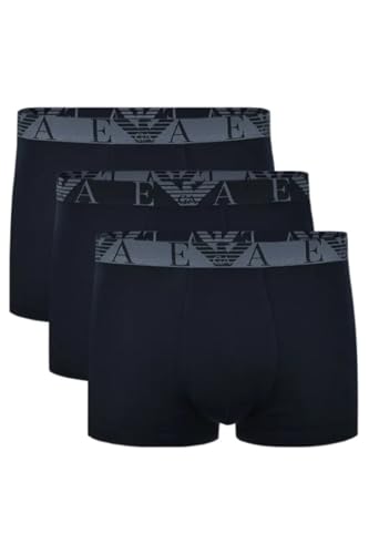 Emporio Armani Emporio Armani Bold Monogram - Confezione da 3 Boxer da Uomo, Blu, S, Blu, S - Offerta Amazon Italia