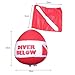 kowaku Buoy Ball Diver Below Ball, with Dive Flag, PVC, Inflatable Floater, Inflatable Float for Outdoor Diving, Scuba Diving