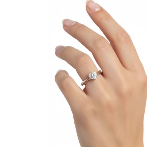 Image of 55Carat Choose Your Gemstone 925 Sterling Silver Infinity Twist Ring Crystal Heart Shape Side Stone Wedding Valentine Wear Promise Ring with Pave Setting for Women Size US 4 to 12