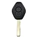Dudely New Uncut Chip Chip 7931AS 315MHz 433MHz Keyless Entry Remote Control Car Key Replacement for BMW LX8 FZV Z4 X 3 X5 E46 Series 3 5 6 7 Z3(Include Electronic,Battery and Chip)