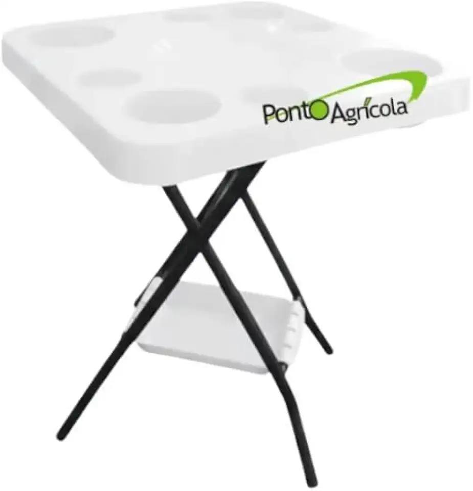 Mesa Petisqueira Dobrável Portátil Pesca Churrasco Passeio (Branco)