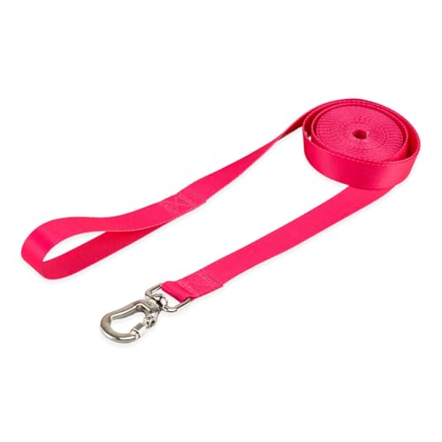 Basic Pet Coleira Guia 10 Metros Para Cães Cachorro Adestramento Passeio Porte Grande Médio Pequeno (Rosa, G)