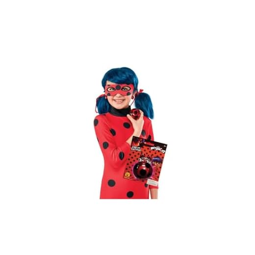 DISBACANAL Peluca de Ladybug para niña