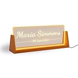 Personalized Business Gift Desk Name Plate - Office Gift for Coworker, Boss, or Manager Custom LED Name Plate Office Decor for Women or Men,Christmas Gifts for Her, Thanksgiving Gifts