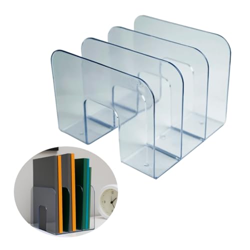 Organizador de Livros Cristal Standard Porta Livros Acrílico Transparente para Mesa Estante e Escritório