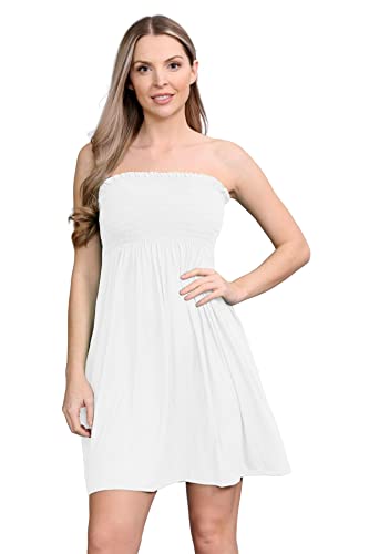 Vestido blanco sin mangas con acabado Premium en talla EU 36-38