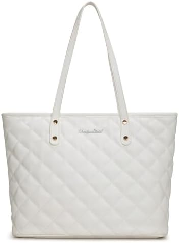Montana West Quilted Tote Bag for Women Large Shoulder Bag Fashion Handbags with Top Zipper