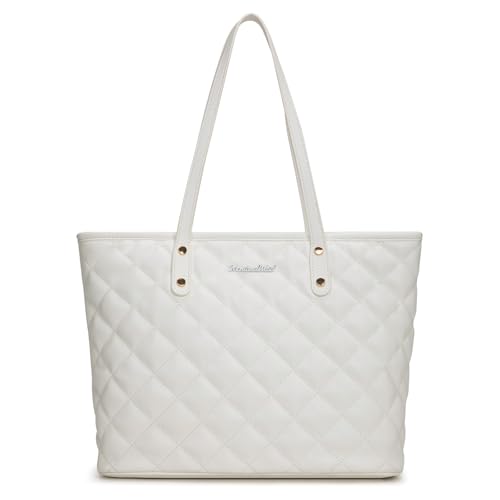 Montana West Quilted Tote Bag for Women Large Shoulder Bag Fashion Handbags with Top Zipper