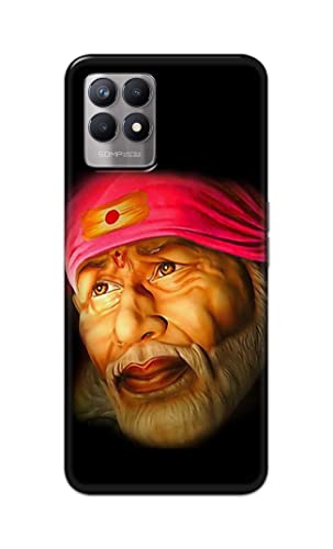 Image of PRINTFIDAA Sai Baba Lord Shiridi Great God Hinduism Religious Hard Back Cover for Realme 8i Back Cover -(P6) KAT1002