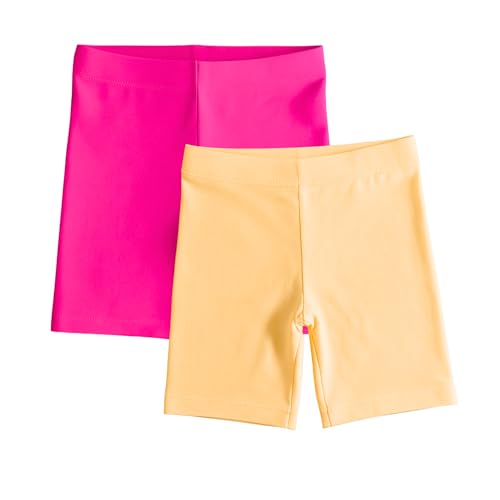 Image of Girls Tights & Short for Girl Kid in Solid Colours | Soft Stretchable Fabric - Ideal for Sports, Yoga - Pack of 2