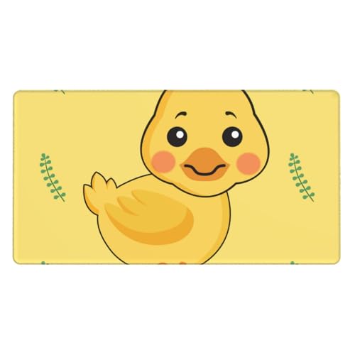 Tapis de souris en caoutchouc avec forte adhérence et verrouillage des bords motif canard XL