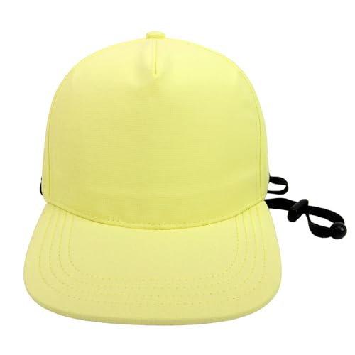 Kids Baby Baseball Cap Solid Color Summer Trucker Hat with Adjustable Windproof Chin Strap Beach Sun Hat for Toddler4
