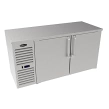 FSE 373-KR-LS60, Refrigerated Low-Profile Back Bar Storage Cabinet, Two-Section, 60" W x 24" D, Side Mounted Self-Contained Refrigeration, 30F to 40F, 2 Hinged Doors with Locks