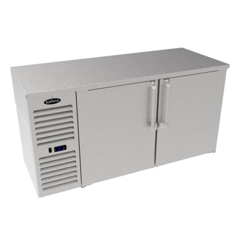 FSE 373-KR-LS60, Refrigerated Low-Profile Back Bar Storage Cabinet, Two-Section, 60" W x 24" D, Side Mounted Self-Contained Refrigeration, 30°F to 40°F, 2 Hinged Doors with Locks