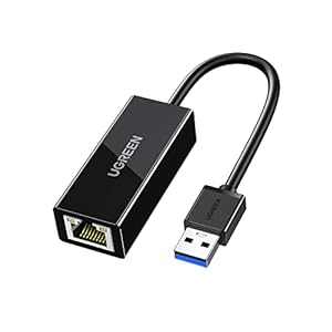 UGREEN USB to Ethernet Adapter for Laptop PC Gigabit USB 3.0 to 10 100 1000 Mbps Network Adapter USB A to RJ45 Wired LAN Adapter Compatible with Nintendo Switch MacBook Mac Mini Windows macOS Linux