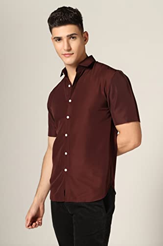 Image of Leriya Fashion Men's Rayon Shirt - Summer Button Down Shirts | Half Sleeve Printed |Formal |Casual Stylish (Available in Plus Size)
