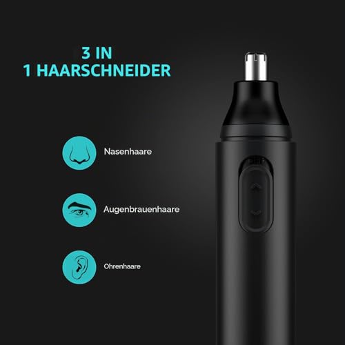 Nasenhaartrimmer- Nasenhaartrimmer Ohrhaartrimmer für Männer und Frauen (AA-Batterie Modell)