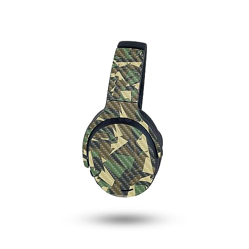 Image of MightySkins Carbon Fiber Skin Compatible with Skullcandy Crusher ANC 2 - Polygonal Camo | Protective, Durable Textured Carbon Fiber Finish | Easy to Apply