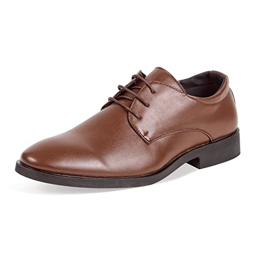 Mens Dress Shoes Modern Classic Slip On Oxfords for Formal Church Brown by Glonalnt - Used condition - US$25.52