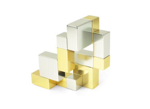Playable Art Metal Cube, Gold/Silver #TOP5