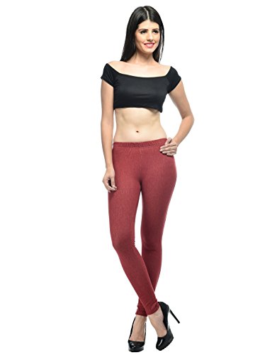Image of Frenchtrendz Women's Slim Fit Mid Rise Stretchable Cotton Modal Spandex Jegging Pull On