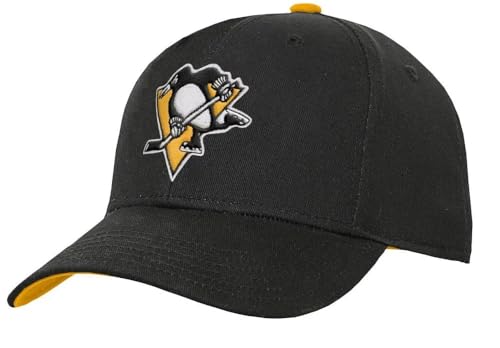 Outerstuff NHL Youth Precurved Adjustable Snapback Hat (US, Alpha, One Size, Pittsburgh Penguins)