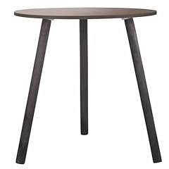 GALILEO SpA Tavolino da caffè tondo 39 cm in legno di Eucalipto e MDF, marrone scuro, Sibilla