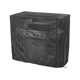 Funda para Barbacoa y Carrito de Servicio de 80 x 66 x 100 cm, Cubierta Impermeable Resistente a la Intemperie, Protector con Cordón Ajustable para Parrillas de Gas y Carros de Jardín, Negro