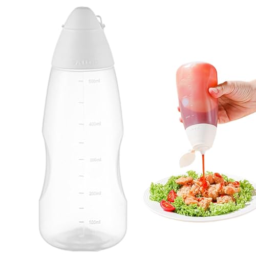 Manolyee Bouteilles de ketchup à presser | Bouteilles compressibles à condiments à usage multiple,Squeeze Sauce Bouteille Pour Ketchup Moutarde Mayo Sauces Chaudes Bouteilles D'huile D'olive Gadget De
