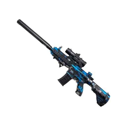 Image of Gel Ball Blaster Gun Automatic Gun for Kids-Adults High Speed Including Gel Balls for Kids and Adults Blue Color (Q5)