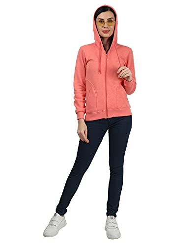 Image of Monte Carlo Women Orange Solid Cotton Blend Sweatshirt-221049683-1