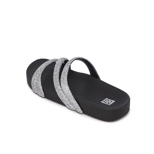 Tamanco Feminino Zaxy Glitter Preto 37