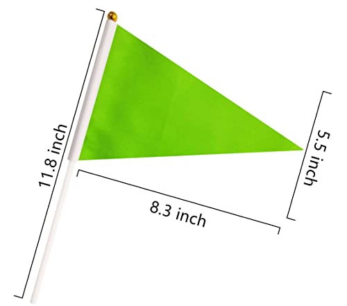 25 Pack Green Pennant Flags Small Mini Hand Held Solid Color Pennant Diy Graffiti Flags On Sticks,Party Events Celebration,School,Grand Opening,Kids Birthday,Sports Clubs,Flower Pot (Green) #TOP5