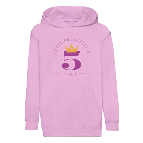 Sweat à capuche enfant chaud pour habiller une petite princesse qui fête ses 5 ans