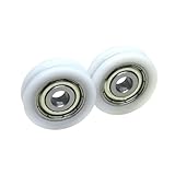 Packung mit 10 5 x 21 x 6 mm weißen U-Rillen-Rollen mit Kunststoffbeschichtung und 625Z-Lager BSU62521-6 POM-Speichenrad