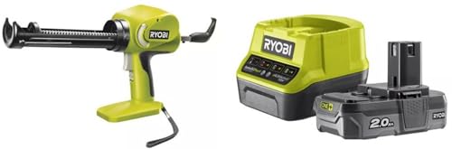 RYOBI - Pistolet dérogateur pour cartouches de colle ou silicone à batterie 18 V - 2,0 Ah