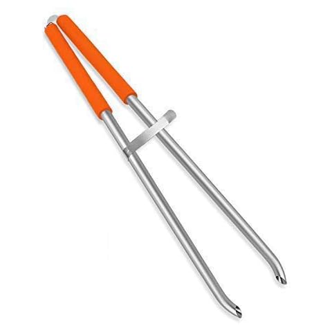 EJG 92 cm Langer Kommerziell Müll Greifen Allzweckgreifer, Leichtes Aluminium & Rostfrei, Mülleimzange, Greifhilfe, Abfallsammlung Gartennadber Plogging für die Müllabfuhr (Orange) Cover