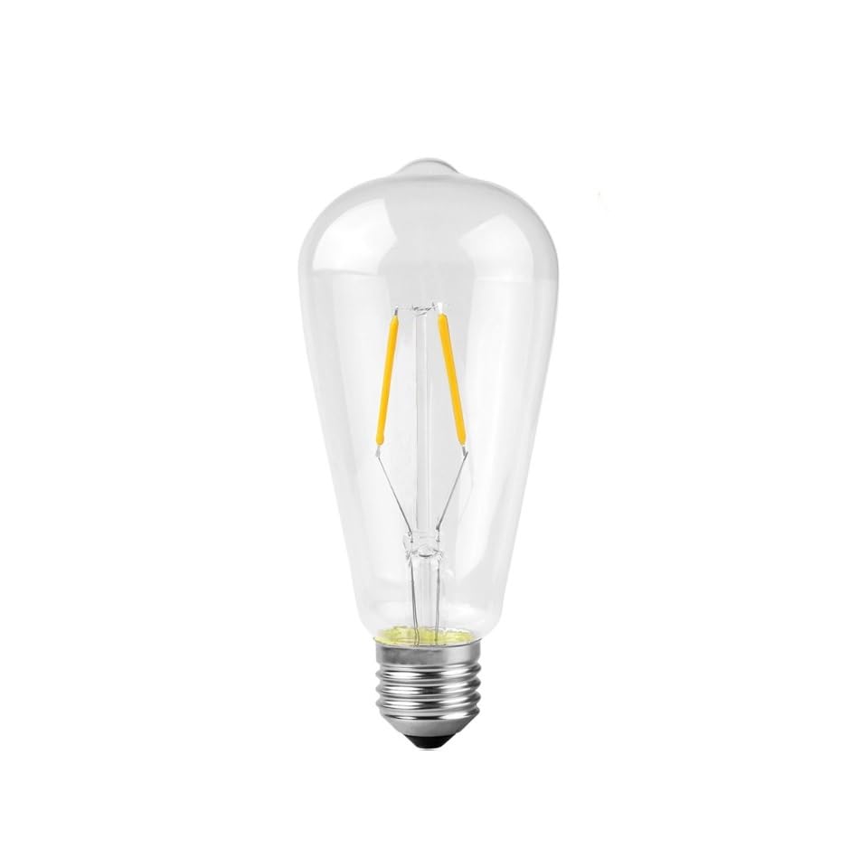 HHF Home Lighting, Pack of 10, LED Filament Lamp AC220V ST64 2W/4W/6W/8W/12W/16W Retro Edison Bulb(Warm white 2700K,2W) โ image 1