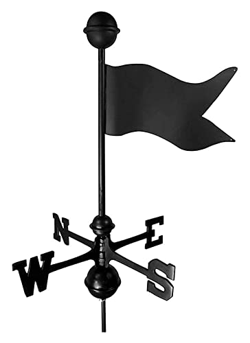 Indicateur de direction du vent : girouette extérieure en métal pour toit et jardin