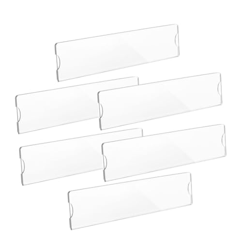Angoily 6piezas Soporte De Placa De Identificación Para Pared Transparente De Acrílico Cinta Adhesiva Para Oficina Puerta o Escritorio